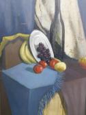 ELLIOTT T,Still life bottle and fruit on a table,20th century,Golding Young & Co. 2022-08-24