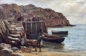 ELLIS Edwin John 1841-1895,Unloading the Catch by the Quayside,David Duggleby Limited GB 2023-12-08
