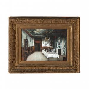 ELLIS Edwin John,View of a Dining Hall with Celebratory Feast,1878,Leland Little 2024-01-18