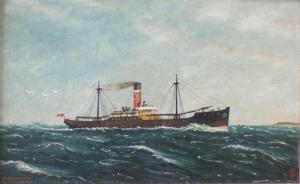ELLIS G.S,Le Queen Scarth en mer,1916,Millon & Associés FR 2014-11-07