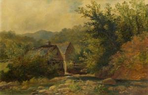 ELLIS Joseph F 1783-1848,Cottage on the Stream, Dolgelley,1876,Rosebery's GB 2019-11-21