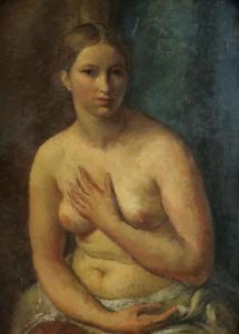 ELLIS Lionel 1903-1988,Half Length portrait of a Seated Nude,Ewbank Auctions GB 2021-10-28