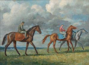 ELLIS Lionel 1903-1988,Racehorses on the gallops,1949,Mallams GB 2022-07-11