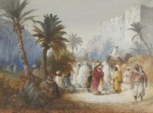ELLIS Paul H. 1882-1908,Lane Scene, Bisrere, Algeria,Rosebery's GB 2021-11-18
