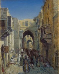 ELLIS Paul H. 1882-1908,Street Scene in Jerusalem,Rosebery's GB 2024-02-27