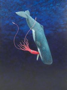 ELLIS Richard 1938,Sperm Whale and Giant Squid,2005,Shapiro Auctions US 2024-01-27