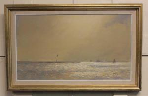ELLIS Victor William 1921-1984,seascape with distant boats,Henry Adams GB 2023-06-22