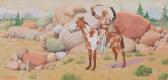 ELLSWORTH Clarence Arthur 1885-1961,Indian on Horseback,1939,Heritage US 2012-11-10