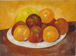ELMER HARRIS Charles 1917-1993,Still-Life of Apples and Oranges,1965,Rachel Davis US 2024-02-16