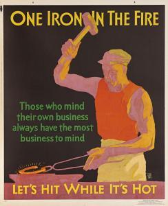 ELMES Willard Frederic 1900-1956,One iron in the fire,1929,Aste Bolaffi IT 2021-03-18