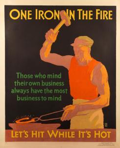 ELMES Willard Frederic 1900-1956,ONE IRON IN THE FIRE,1929,Bonhams GB 2024-02-01