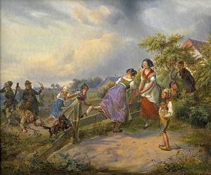 ELSHOLTZ Ludwig 1805-1850,Die verunglückte Jagd,1840,Galerie Bassenge DE 2017-05-26