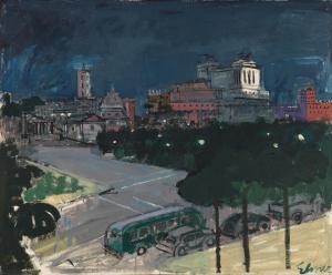 ELSNER Franz 1898-1977,Rome at Night III,1960,Palais Dorotheum AT 2023-03-22