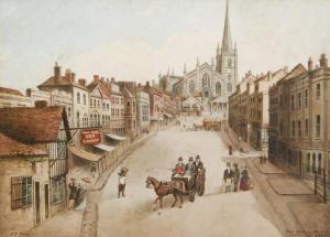 ELWELL Kilby Webb 1841-1916,High Street, Walsall,1876,Fieldings Auctioneers Limited GB 2017-06-10