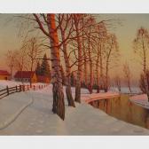 EMANUELOV Victor 1884-1940,WINTER TRAIL THROUGH TREES,Waddington's CA 2014-10-27