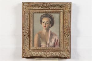 EMBRY Lloyd B. 1914-1979,Portrait of Sue Vaughn Norton,1949,Sloans & Kenyon US 2021-11-11