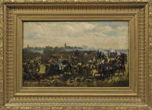 EMELE Wilhelm 1830-1905,Schlacht aus den Napoleonischen Befreiungskriegen,1854,Schloss DE 2020-11-28