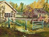 EMERY Jeanne 1900-2000,Fall Time in the Backyard,1992,Lando Art Auction CA 2017-02-26