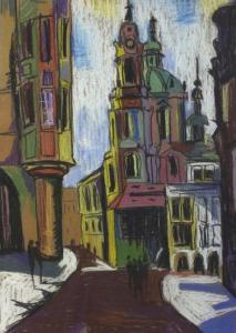 EMETS Valeria 1917,Prague Street Scene,1991,Simon Chorley Art & Antiques GB 2017-05-23