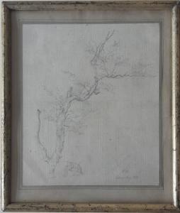 EMIL ANDERSEN Christian 1817-1845,Study of a tree,1838,Bruun Rasmussen DK 2019-08-24