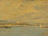 EMILE RENE 1950,View of a harbour,Rosebery's GB 2018-06-26