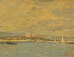 EMILE RENE 1950,View of a harbour,Rosebery's GB 2018-06-26