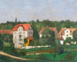EMMENEGGER Hans 1866-1940,Gerliswil,1928,Galerie Widmer Auktionen CH 2020-06-24