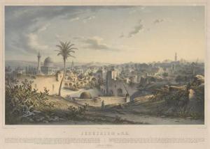 EMMINGER Eberhard 1808-1885,Blick auf Jerusalem von Nordosten,1855,Galerie Bassenge DE 2020-06-03