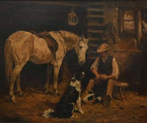 EMMS John 1843-1912,Lunch in the stable,Woolley & Wallis GB 2024-03-06