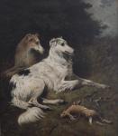 EMMS John 1843-1912,Waiting for Master - Borzoi with a Hare,Rowley Fine Art Auctioneers 2022-07-30