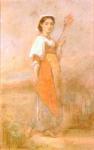 EMSLIE Alfred Edward,Watercolour of a Persian girl spinning silk,Nigel Ward & Morris 2006-04-08