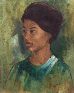 ENAS Dato Mohd. Hossein 1924-1995,Portrait Of A Lady,1978,Henry Butcher MY 2016-11-06