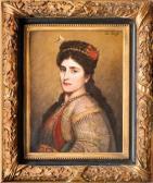 ENAULT Alix Louise 1850-1913,Portrait de femme au collier de perles,Neret-Minet FR 2019-04-19