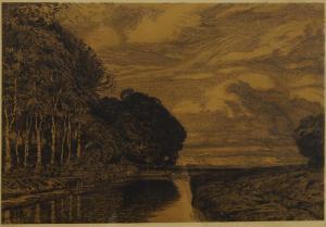 ENDE am Hans 1864-1918,River landscape with trees,Rosebery's GB 2022-12-14