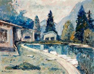 ENDER Anton 1898-1984,Parklandschaft,Zofingen CH 2013-06-06