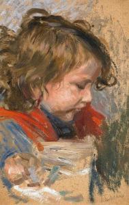 ENDERLEIN Ewald Max Karl 1872-1958,Study of a Young Girl,Van Ham DE 2014-11-14