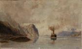 ENFIELD Henry 1849-1923,Bateau dans le fjord,VanDerKindere BE 2013-10-15