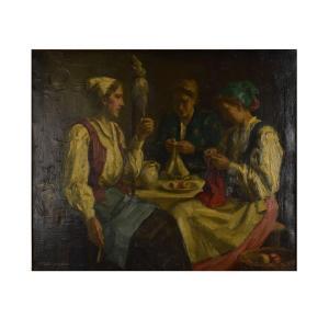 ENGEDELYEZVE Kivitelve 1900-1900,Three Women at the Table,Kodner Galleries US 2023-07-19