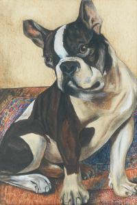 ENGEL Otto Heinrich 1866-1949,Boston Terrier on a Rug,1926,Bonhams GB 2023-11-08
