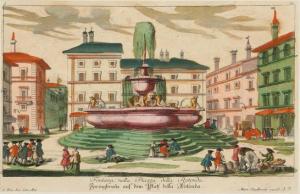 ENGELBRECHT Martin 1684-1756,Fontana nella Piazza della Rotonda,Bruun Rasmussen DK 2021-04-12