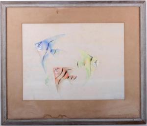 ENGELHARD Hugh,three angelfish,1935,Locati US 2012-07-09