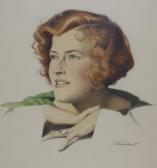 ENGELHARD Julius Ussy 1883-1964,Bildnis einer rothaarigen Schönheit,Auktionshaus Quentin 2011-10-22