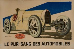 ENGELHARD Julius Ussy 1883-1964,BUGATTI, Le pur-sang des automobiles,1925,Dreweatts GB 2016-06-09