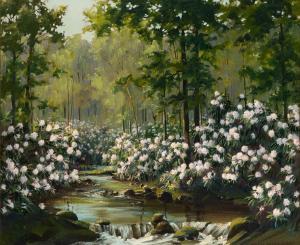 ENGELHARDT Edna Palmer 1897-1991,Flowering Forest Interior,William Doyle US 2023-08-24