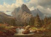 ENGELHARDT Georg 1823-1883,The Wetterhorn in the Bernese Alps,Palais Dorotheum AT 2015-06-30