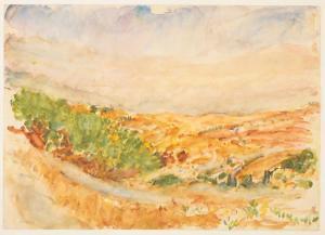 ENGELSBERG Leon 1908-1999,Jerusalem Mountains View,Tiroche IL 2023-01-28