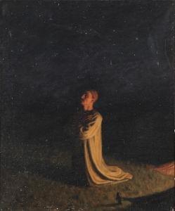 ENGELSTED Malthe O 1852-1930,A man praying,1903,Bruun Rasmussen DK 2024-01-08