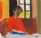 ENGELUND Svend Arne 1908-2007,Girl in an orange sweater by the window,Bruun Rasmussen DK 2020-01-14