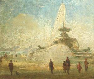 ENGESSER John Henry 1913,A Walk around the Fountain, thought to be theJames,1927,Bonhams 2008-11-23