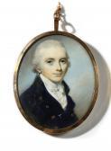 ENGLEHEART George 1752-1829,Portrait d\’homme à la redingote bleue,Osenat FR 2021-12-18
